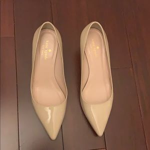 Kate Spade pale blush wooden block heel (2 inches)